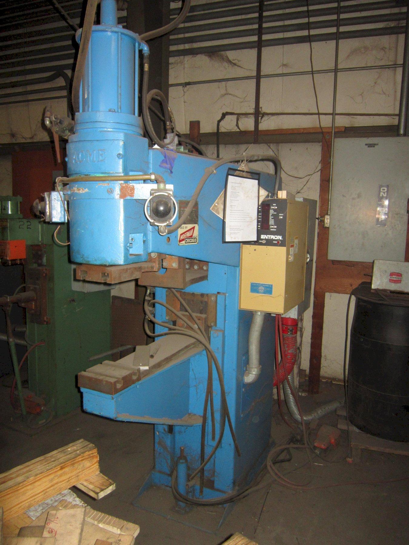 100 KVA Acme #PT1P-24-100, spot welder, Entron Control, 24" throat, 8" gap depth, 230 V. - Image 1