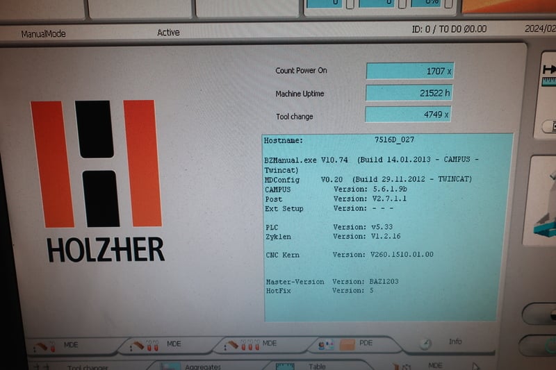 Holz-Her #Dynestic-7516, CNC router, 8 position tool changer, boring unit, vacuum pump, 2011 - Image 10