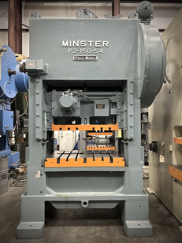 150 Ton, Minster #P2-150-54-40, straight side double crank, 6" stroke, 23" Shut Height, 54" x40" bed, 45-90 - Image 2
