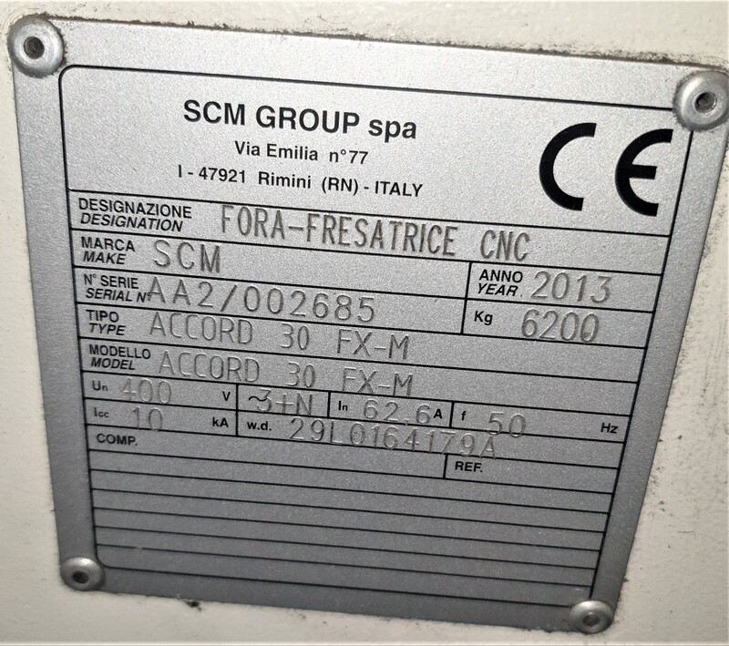 SCM #Accord-FX-M, 3-Axis CNC router, 16 position tool changer, vacuum pump, 2013 - Image 9