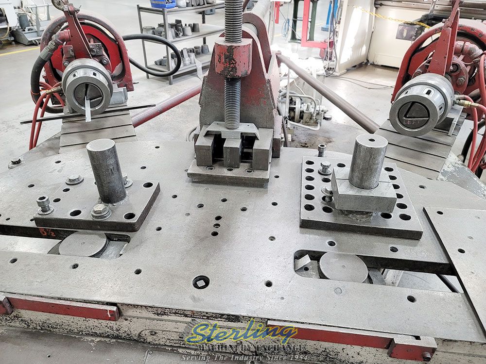 17.5 Ton, Hufford #A-10, stretch wrap forming machine, 30" x65" tbl., tooling - Image 7
