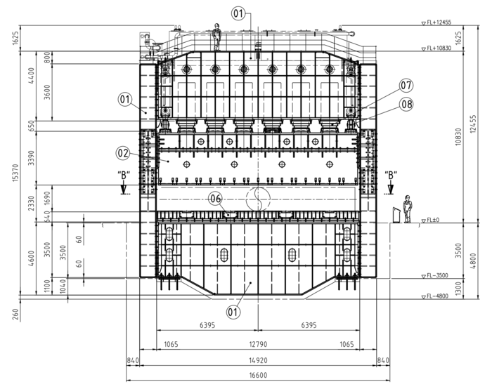 10000 Ton, German built pipe hydra-cladding/forming press for pipes up to 1524mm (60")diameter and up to - Image 1