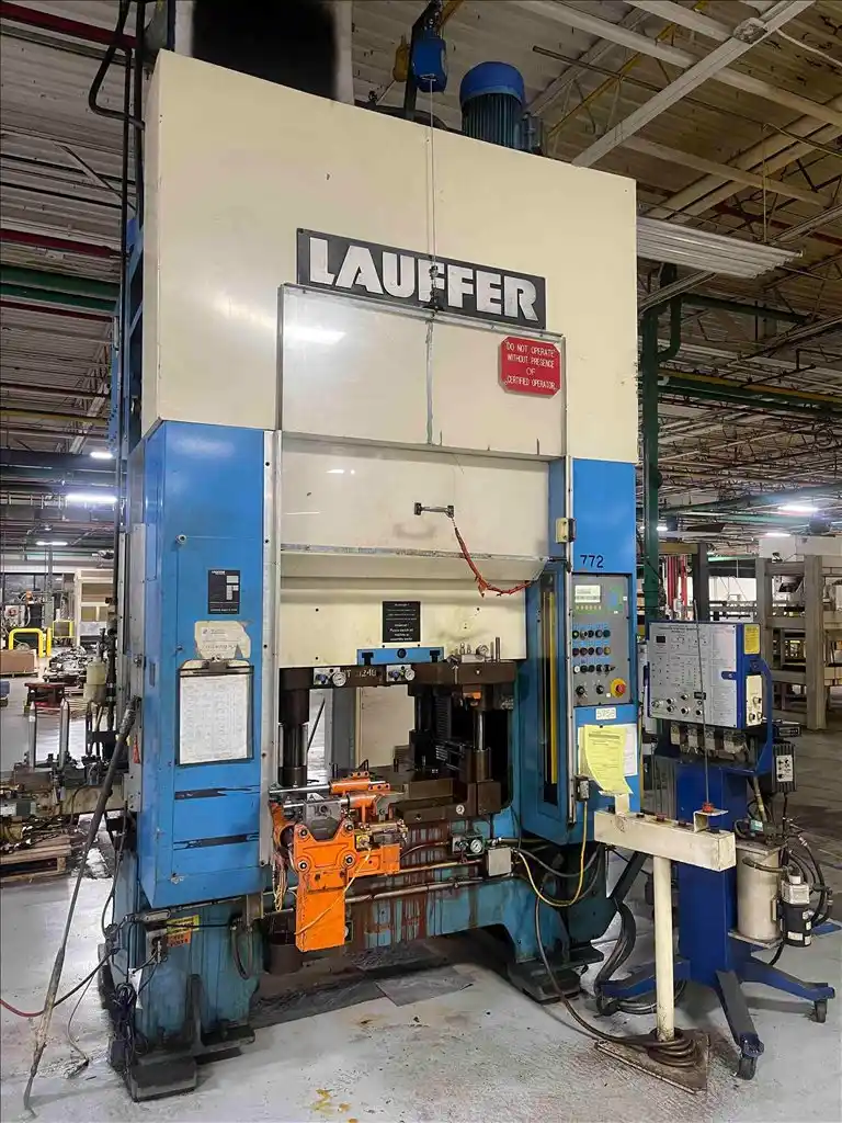 176 Ton, Lauffer #RPS160, hydraulic straight side press, 7.9" stroke, 19.7" daylight, S43011 - Image 1
