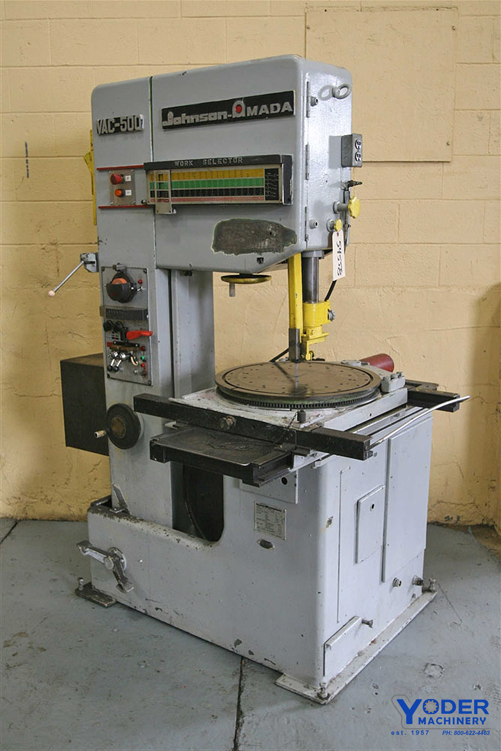 18" x 13" Amada #VAC-500, band saw, 156" blade, vari-speed, 2 HP, feed table stroke, #54558 - Image 1