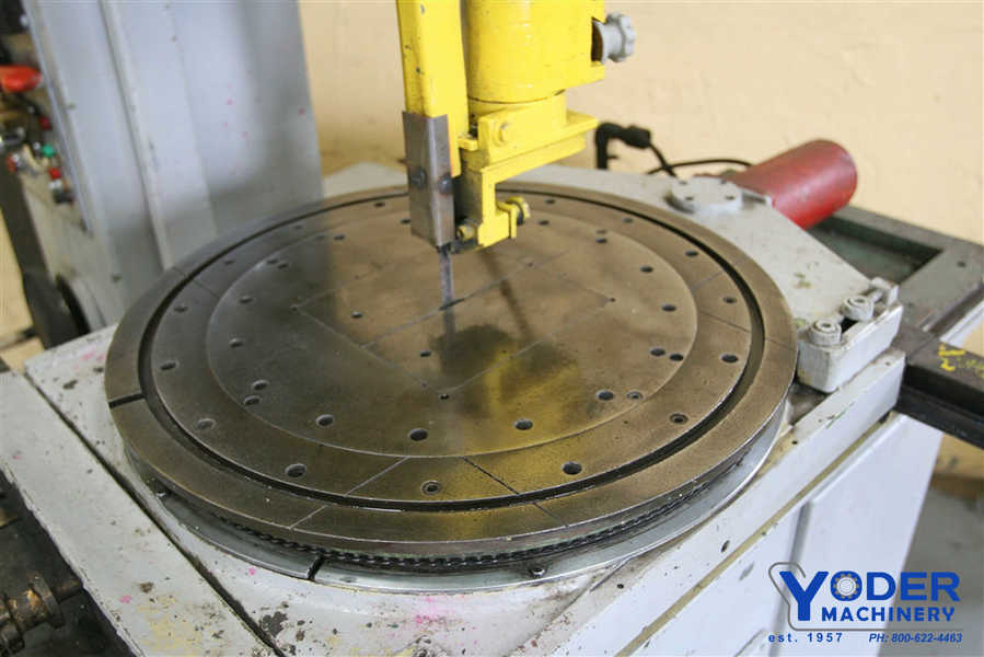 18" x 13" Amada #VAC-500, band saw, 156" blade, vari-speed, 2 HP, feed table stroke, #54558 - Image 2