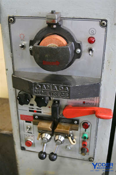 18" x 13" Amada #VAC-500, band saw, 156" blade, vari-speed, 2 HP, feed table stroke, #54558 - Image 3