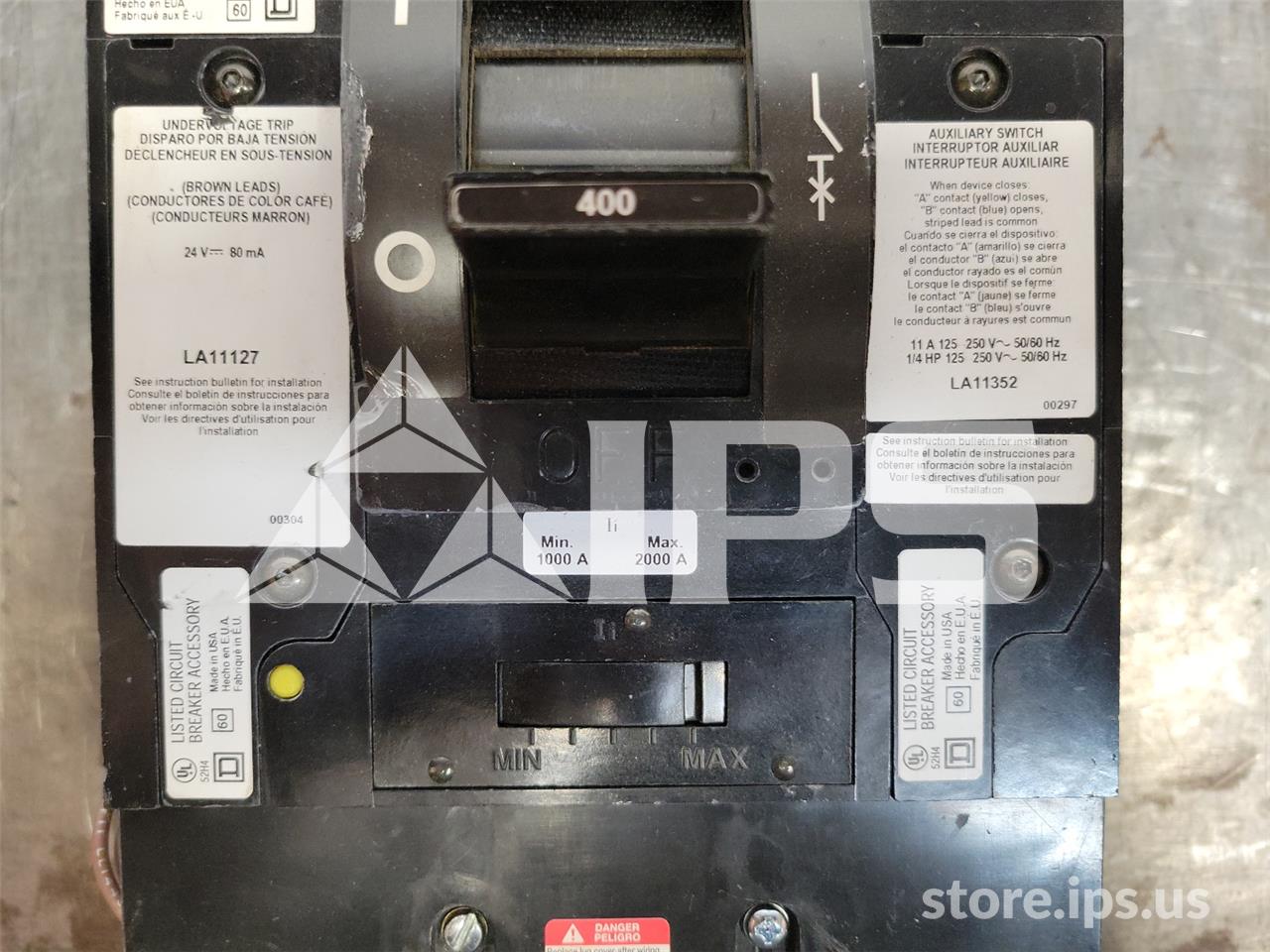 Square D Lhl Mccb 24 Volts DC Uv, 1000-2000 Amps Instantaneous - Image 4
