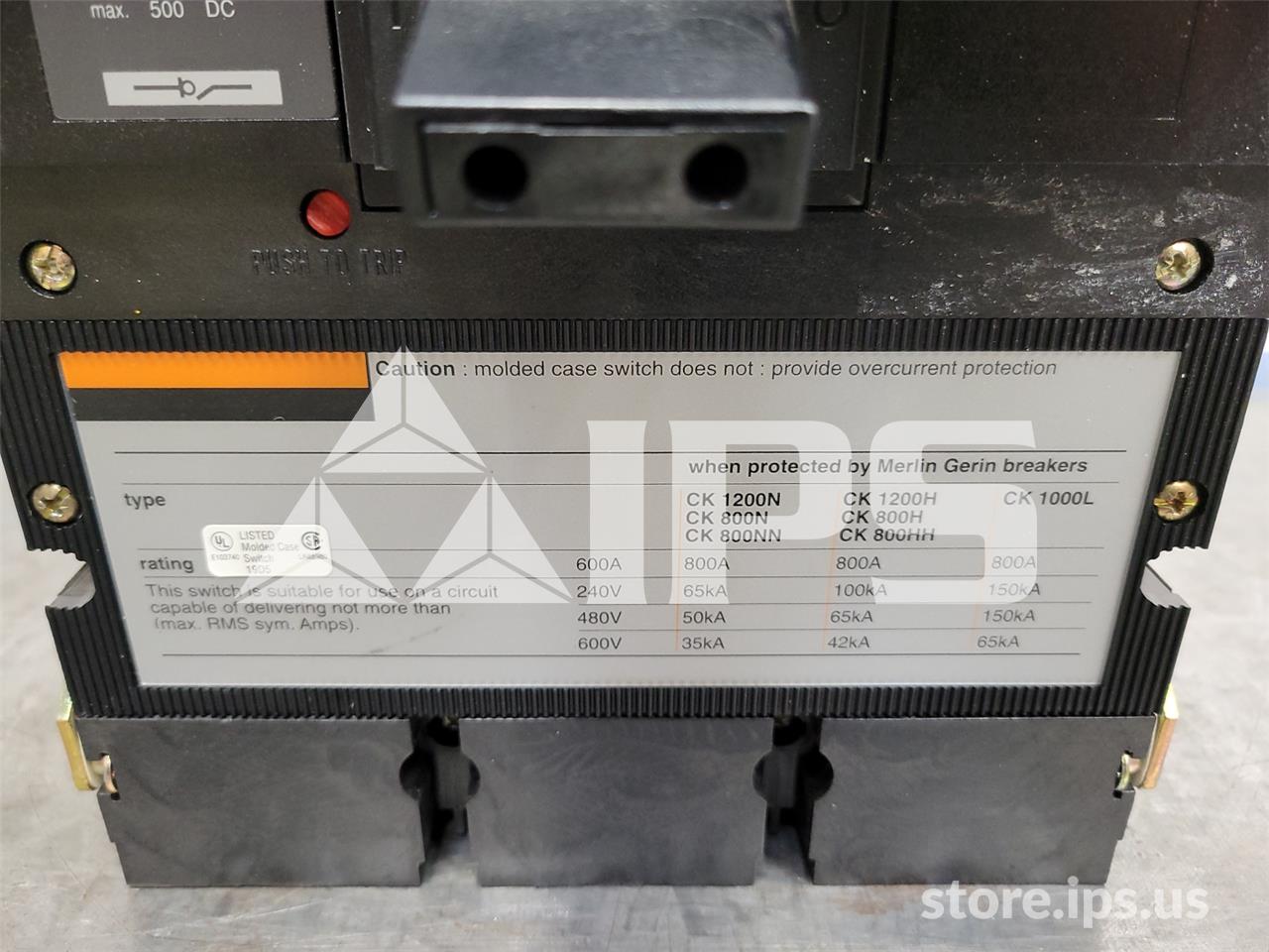 Square D Merlin Gerin Ck 800 Mccb With Standard Drawout Assembly - Image 4