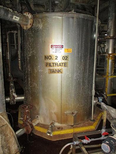 Filtrate Tank #2, Stainless Steel, 6' dia. x 7' - Image 1