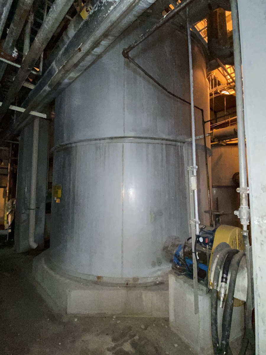 11844 gallon Apache, second bleach washer feed 316L Stainless Steel tank, 12' D x 14' H - Image 1