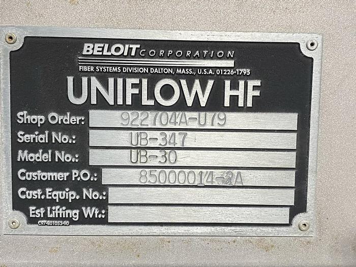 Beloit #UB-30, Uniflow 30 cyclone centrifugal stock Cceaners - Image 3