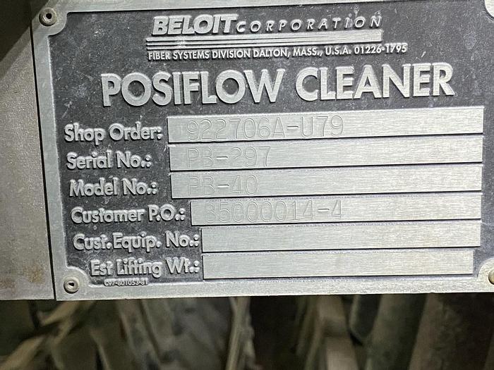 Posiflow #PB-40, cyclone centrifugal stock cleaner, s/n PB-297 - Image 4