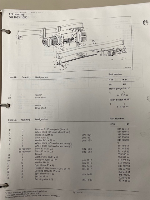 20 Ton, Pro-Action, 81' span, Demag under running hoist, wireless remote, 2 available #2052 - Image 9