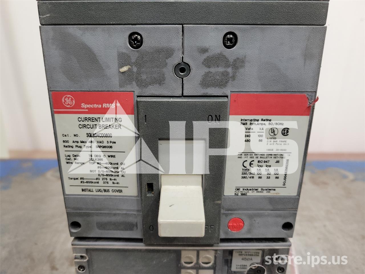 GE Spectra Sgl Mccb Mvt Pm Lsig, 600 Amps Ct, 450 Amps Rp - Image 5
