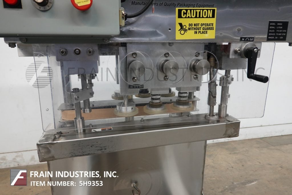SureKap #SK600, automatic, inline, Stainless Steel, 3 station, 6 spindle roll over conveyor capper - Image 2