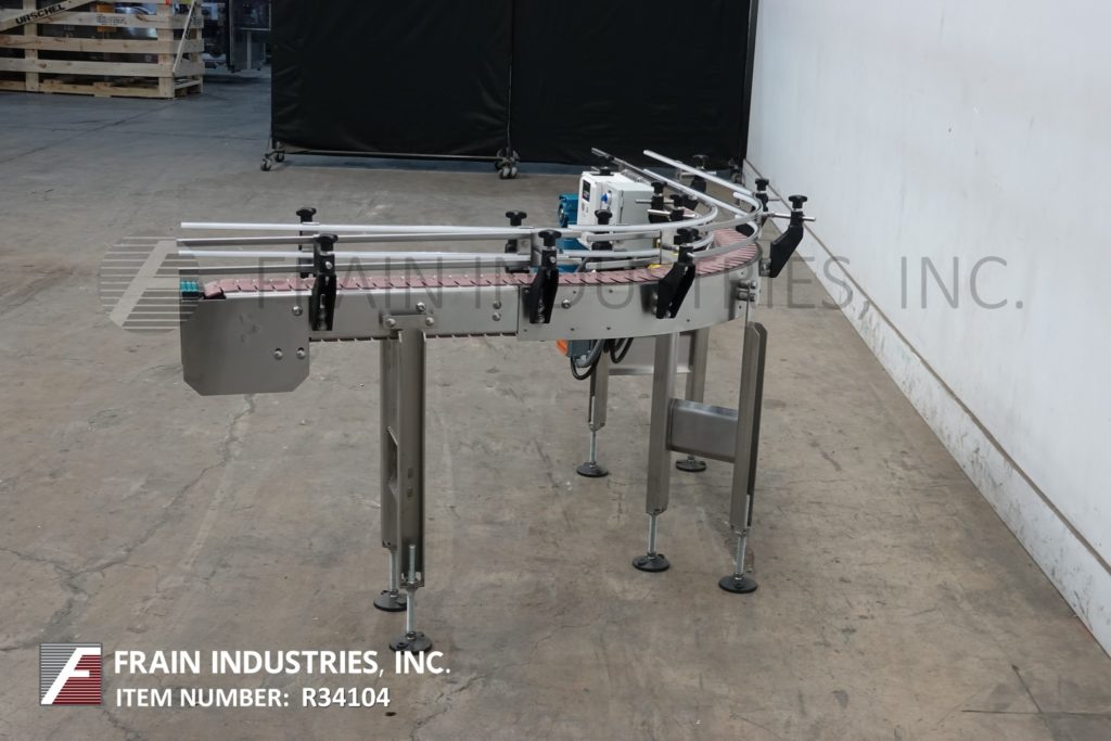 4-1/2" wide x 8.9' long, BMI, 90° Stainless Steel conveyor, equipped with a 48" long infeed to 90° turn to - Image 4