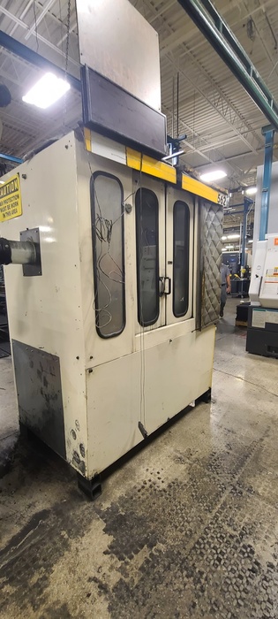 D.o. James Engineering #562, automatic twin spindle gear deburrer, 14" gear diameter, AB PLC - Image 2