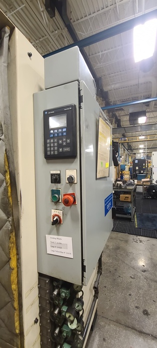 D.o. James Engineering #562, automatic twin spindle gear deburrer, 14" gear diameter, AB PLC - Image 3