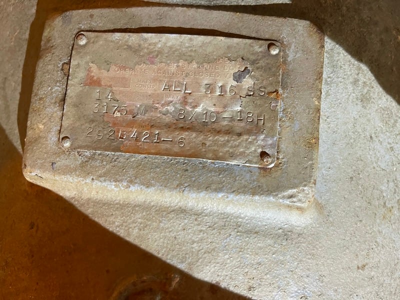 Goulds #3175M, 316 Stainless Steel pump, 10x12-18, 75 HP motor - Image 4