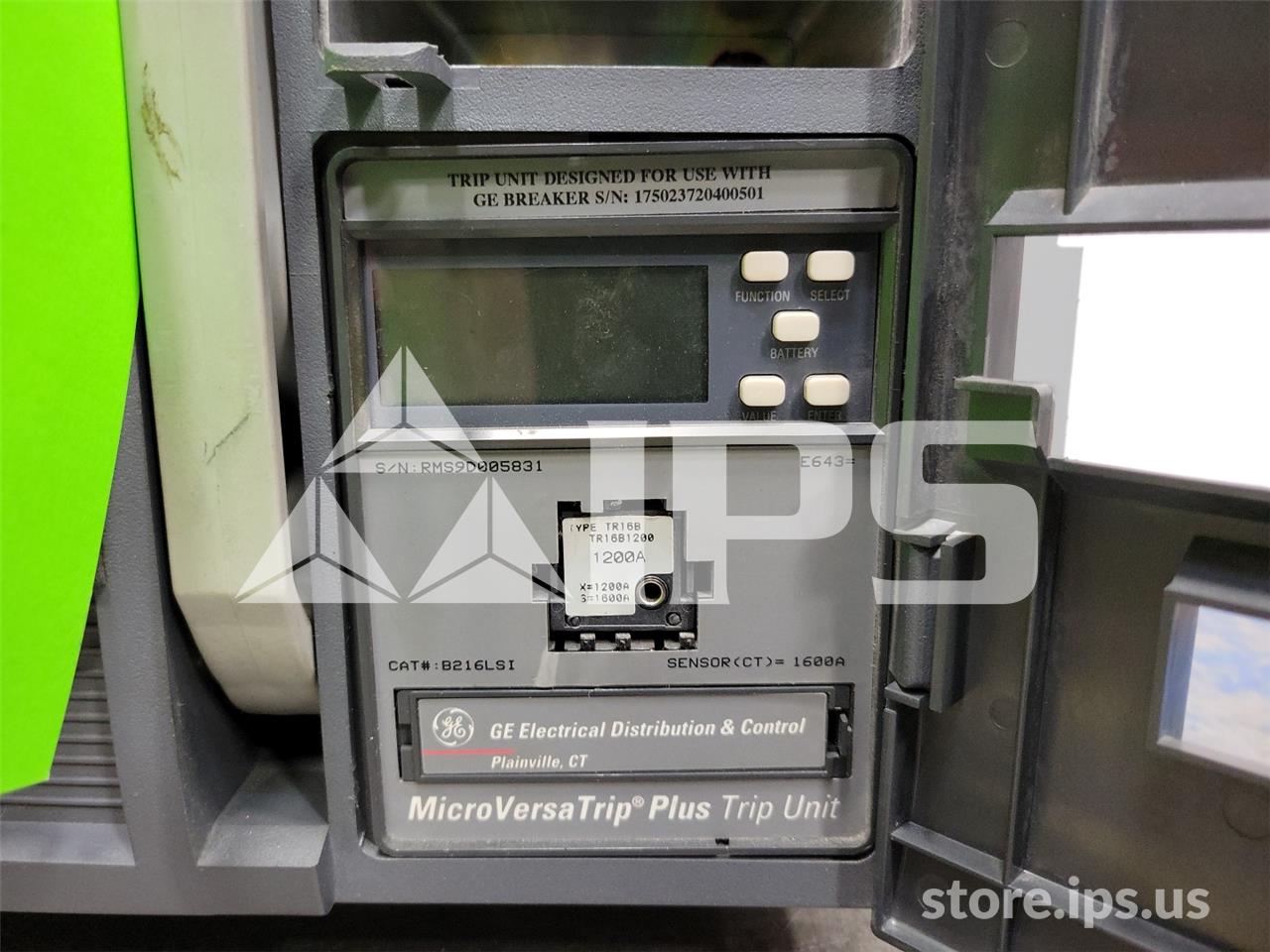 1600 Amps GE Ssd Power Break Ii Mo/do (ssd16) 48 Volts DC Shunt Trip, Mvt Plus Lsi, 1600 Amps Ct, 1200 Amps Rp - Image 4