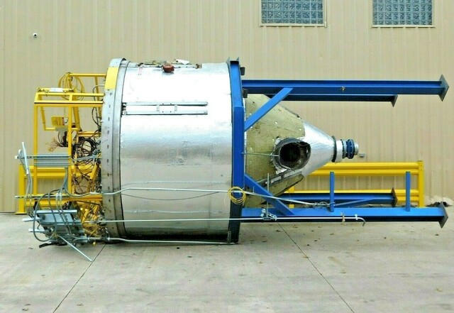 Stainless Steel spray dryer absorber, 95" cone side, 63" straight side, 126" legs, 8-1/2" discharge - Image 1