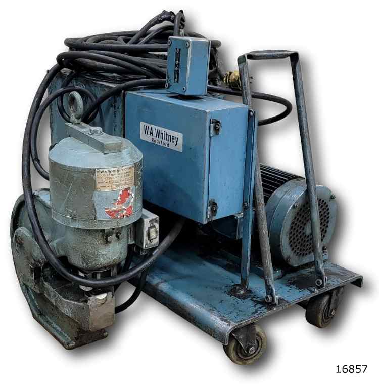 100 Ton, Whitney #790-084, flange press, 4-1/4" throat, 1-3/8" stroke, 1-1/4" max hole - Image 1