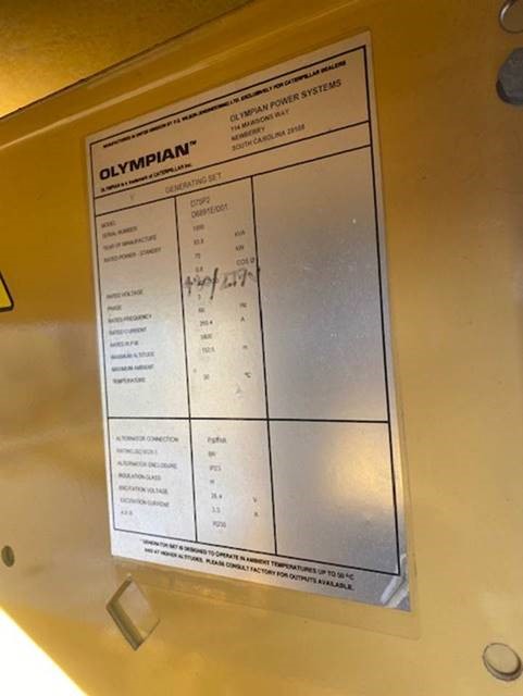 75 KW Caterpillar #D75, diesel generator set, 67 hours, EPA Tier 1, 2002, S/N EE19440 - Image 2