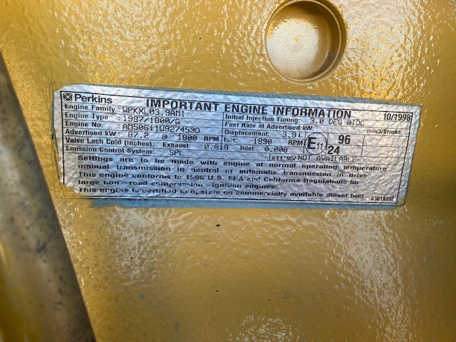 75 KW Caterpillar #D75, diesel generator set, 67 hours, EPA Tier 1, 2002, S/N EE19440 - Image 4