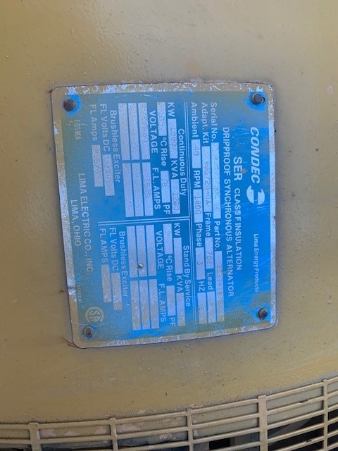 1000 KW Caterpillar #3512, diesel engine, 1113 hours, 1982, S/N 24Z00548 - Image 7