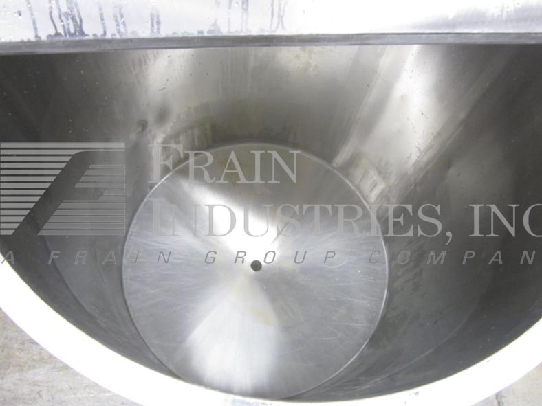 250 gallon 316 Stainless Steel, single wall tank, 36" OD, 50" straight wall, flat top w/dual flip top covers - Image 2