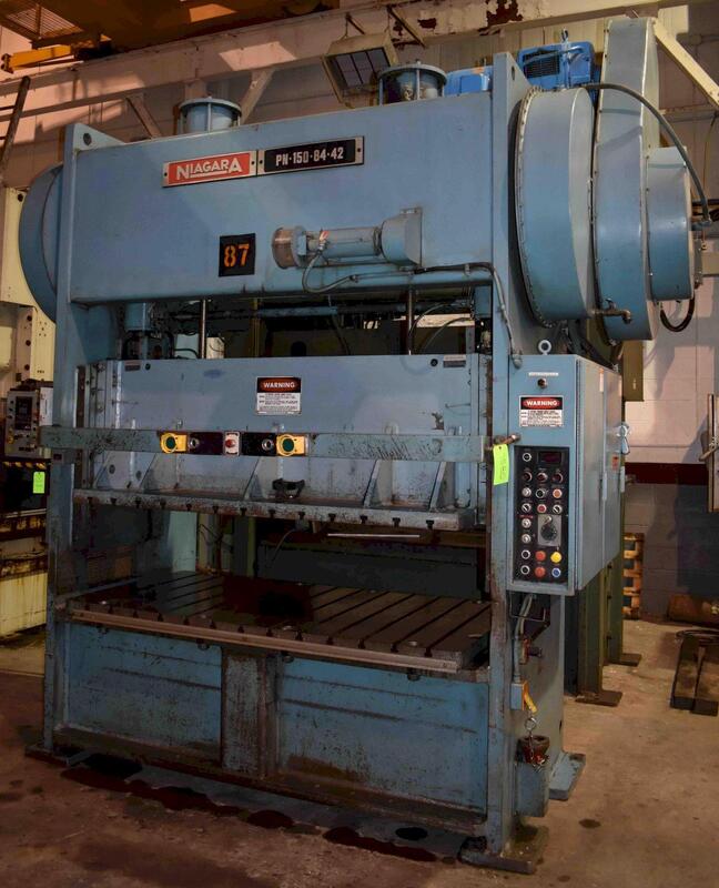 150 Ton, Niagara #PN-150-84-42, straight side double crank, 6" stroke, 16" Shut Height, 84" x42" bed, 20" - Image 2