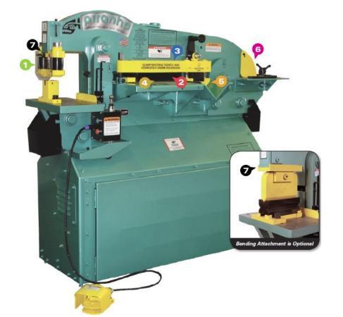 6" x 6" x 5/8" Piranha #P-140, 140 ton, 15 HP, NEW - Image 2