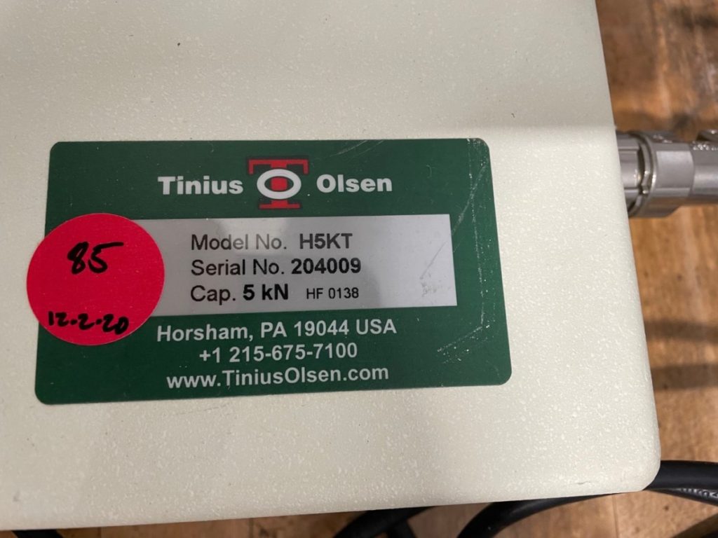 1125 lbf (5kn) Tinius Olsen #H5K-T, electro-mech tension & compression tester - Image 3
