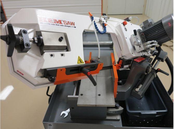 10.2" x 5.9" Hemsaw #260BSA, Carif Double Utility Miter Band Saw, 1" X 96-1/2" X .035" blade, semi-automatic - Image 3