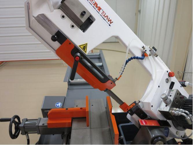 10.2" x 5.9" Hemsaw #260BSA, Carif Double Utility Miter Band Saw, 1" X 96-1/2" X .035" blade, semi-automatic - Image 7