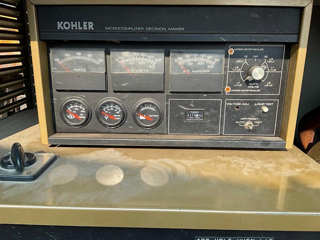 60 KW Kohler #60RZ251, Fast Response-II Portable Generator, 240 Volts, 78 hours, 180 Amp, 608 RPM, gas, 1989 - Image 10