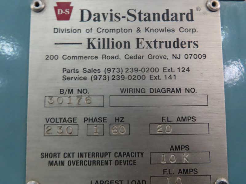 1/4" Davis Standard Killion tubing extrusion line, 24:1 L/D, 3 zone electrically heated - Image 10