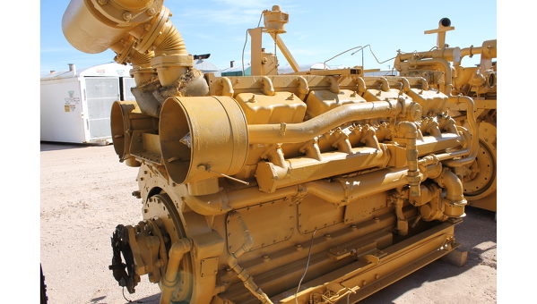 660 HP @ 1200 RPM, Caterpillar #G399-SINA, gas engine core, air starter - Image 3