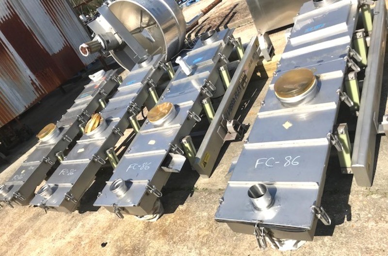 18" wide x 7' long, Meyer #VF11-18-6, vibrating conveyor/feeders, 3/4 HP, Stainless Steel (6 available) - Image 2