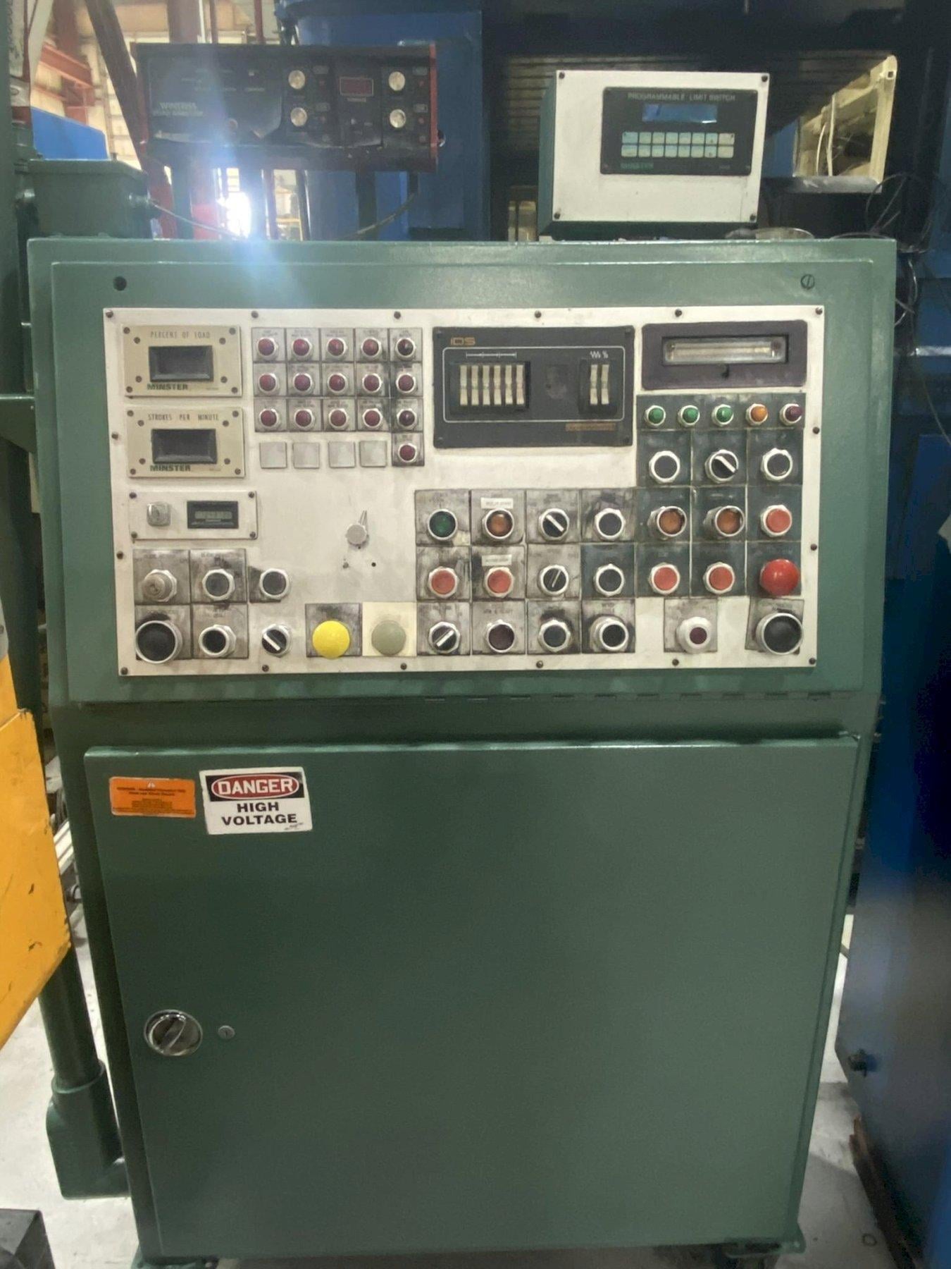 250 Ton, Minster #E2-250-72-36 Hevi-Stamper straight side press, 4" stroke, 25" Shut Height, air clutch, 1988 - Image 3