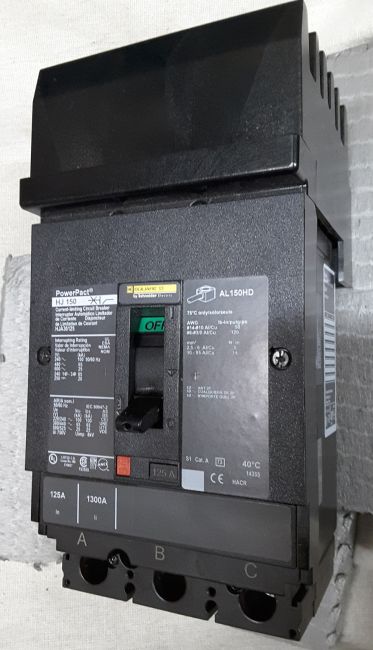 125 Amps, Square D, HJA36125, 65k I-line, 3 pole, new - Image 1