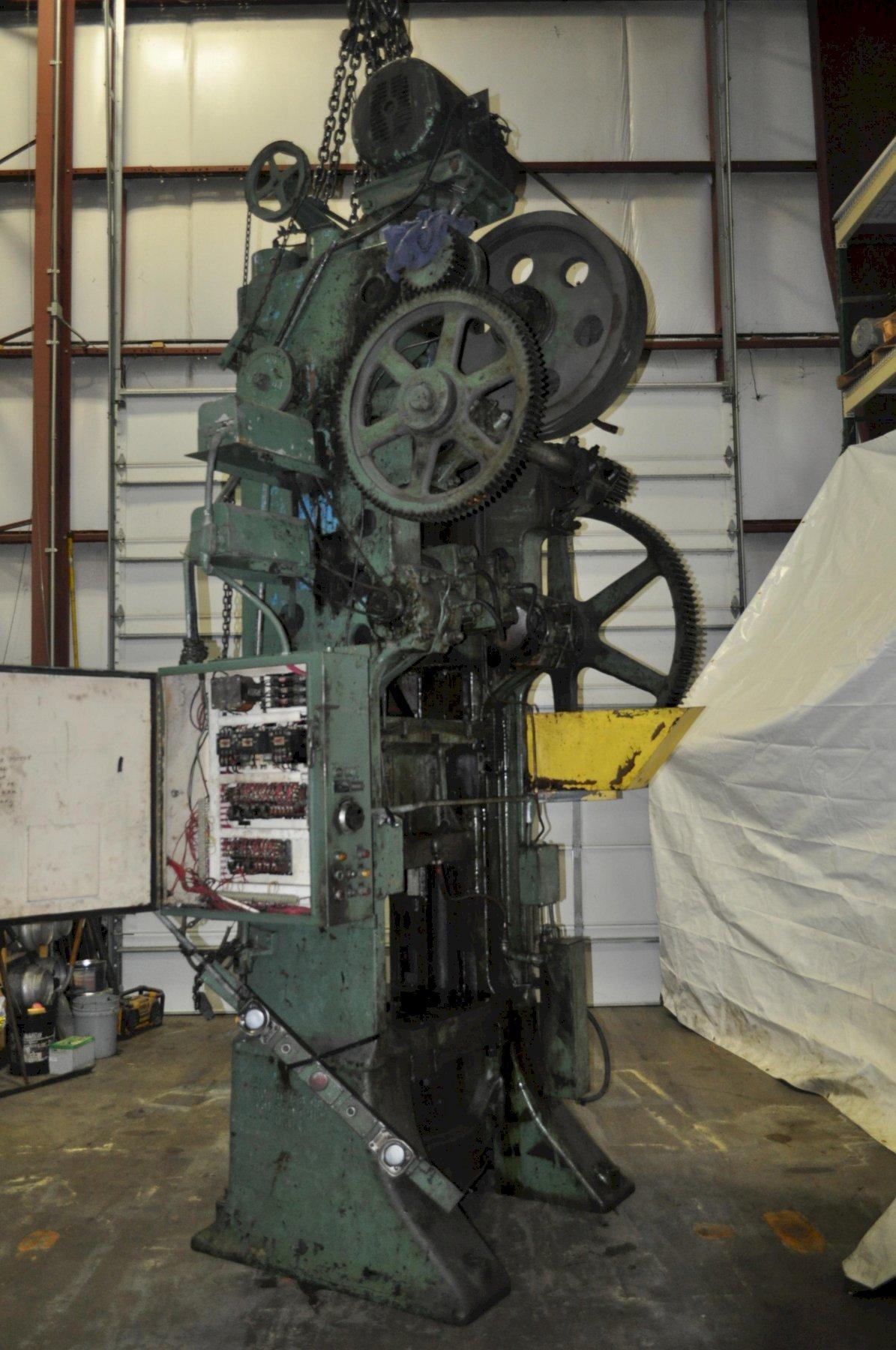 400 Ton, Bliss #663-A, knuckle joint press, 10" stroke, 19.5" Shut Height,.5" adj., 18 SPM, 30.5" x30.5" bed - Image 3