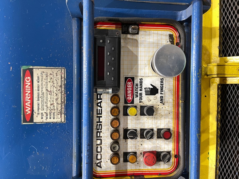 1/2" x 16' Accurshear #850016, 48" programmable Back Gauge w/ LED display, 7-30 SPM, 25 holddowns, 12' - Image 10