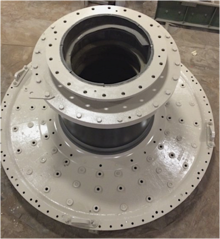 14.5' x 28' Allis-Chalmers, ball mill, 3000 HP, Configured for wet overflow discharge - Image 3
