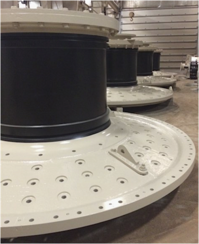 14.5' x 28' Allis-Chalmers, ball mill, 3000 HP, Configured for wet overflow discharge - Image 4