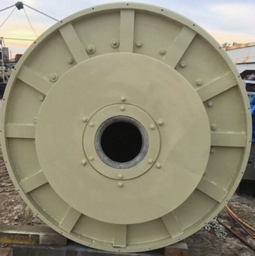 5' x 3' SAG mill with 20 HP, Skid mounted, Chain-driven w/ rollers under shell - Image 5