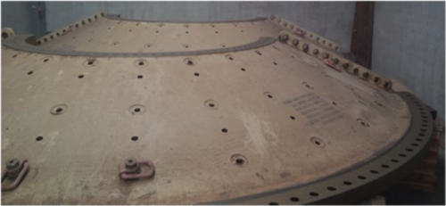22' x 38' Metso Ball Mill with 13400 HP, (2) 6,700 HP motor, 680 TPH hard ore, 975 TPH soft ore, Unused, 2007 - Image 4