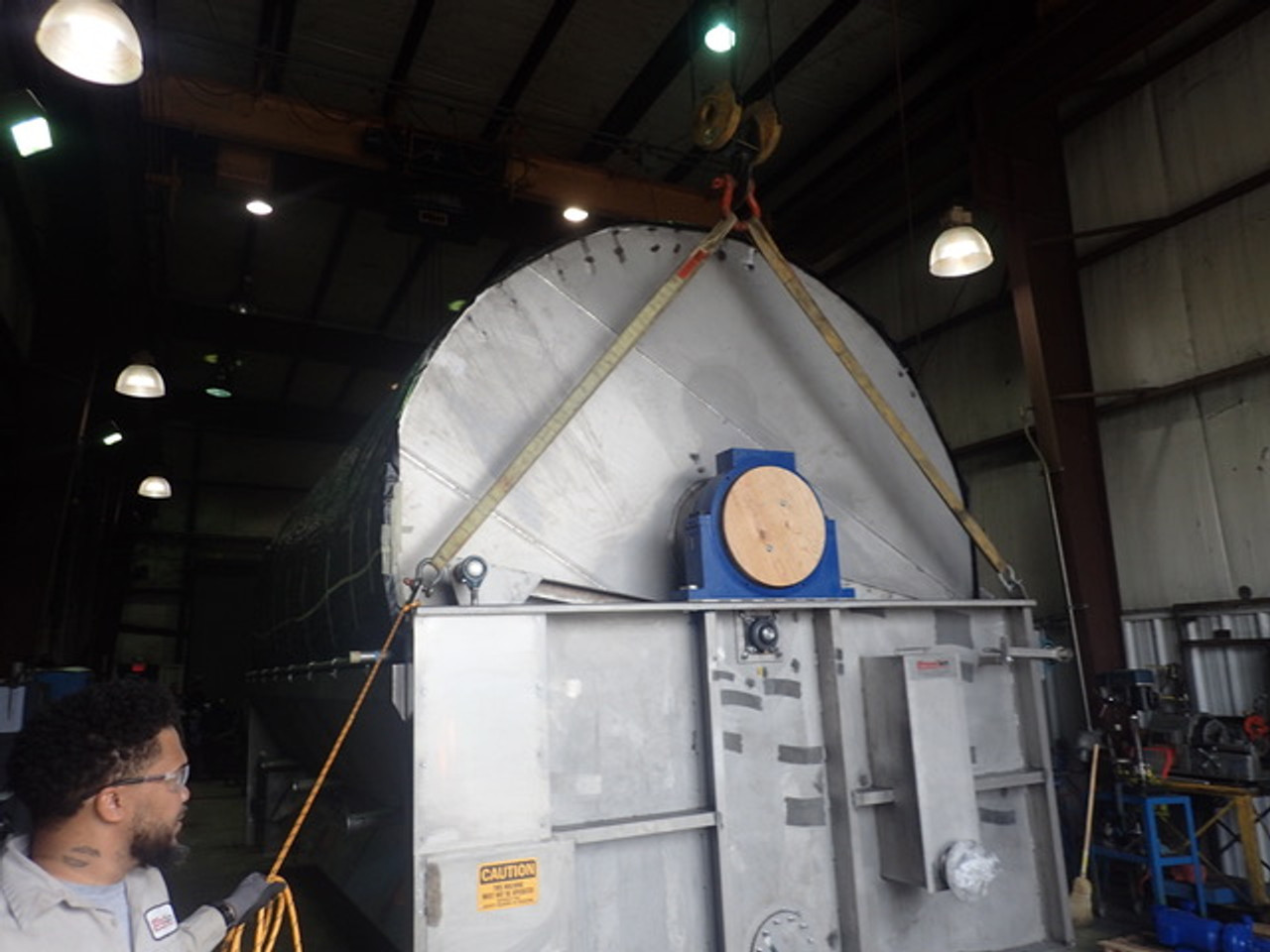 Custom Manufactured Scraper Discharge Rotary Drum Vacuum Filter, 10' x 12', 304 Stainless Steel Drum - Image 2
