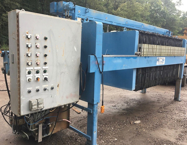 48" x 48" Ascension #EP1200/32-40, filter press, 40 chambers, 42 polypropelyene plates, 50.8 cu.ft., 961.8 - Image 2