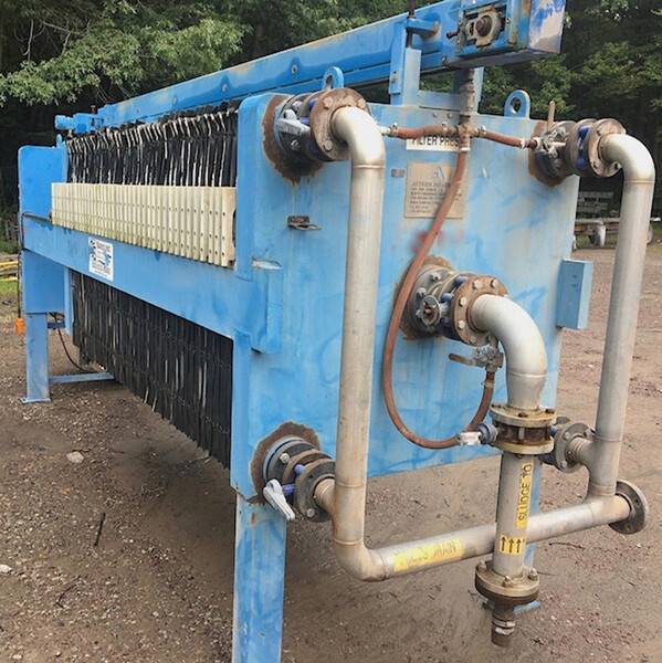 48" x 48" Ascension #EP1200/32-40, filter press, 40 chambers, 42 polypropelyene plates, 50.8 cu.ft., 961.8 - Image 3